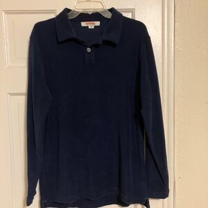 Birdwell Made in California terry cloth long sleeve polo